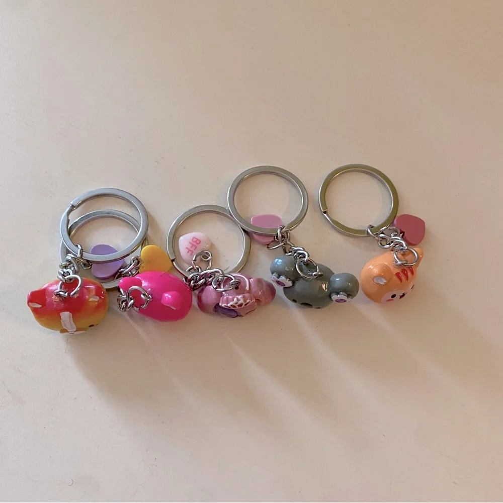 Cute Collection of Five Small Animal Keyrings